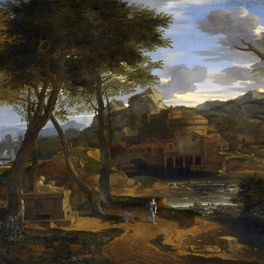Classical Landscape with a City by a River