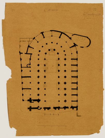 Plan de l'église Saint-Séverin.