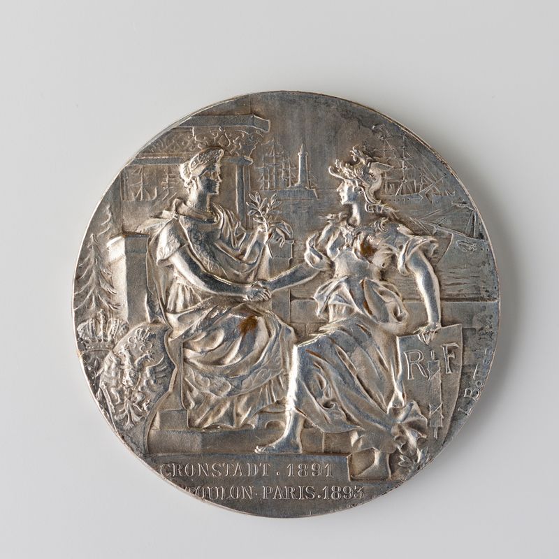 Médaille offerte par la ville de Toulon aux officiers de l'Escadre russe, octobre 1893