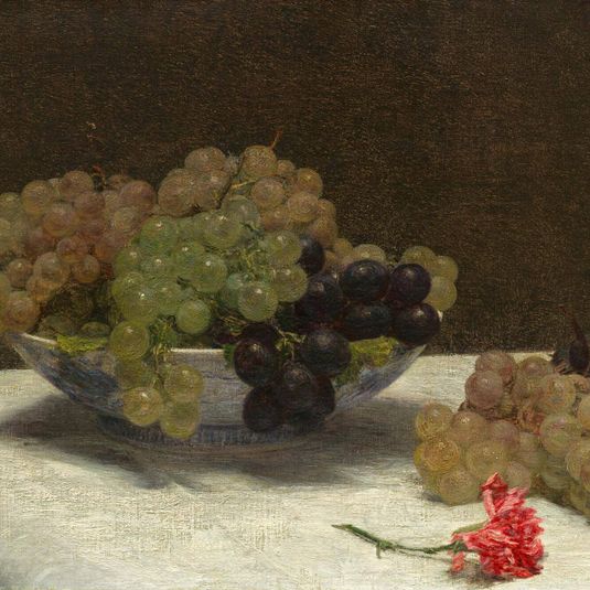 Still Life with Grapes and a Carnation