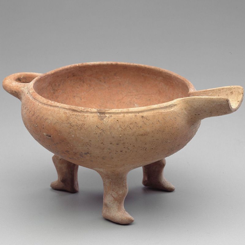 Spouted Vessel Standing on Three Human Legs