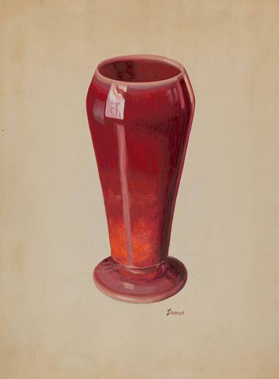 Vase (Red Opaque Glass)