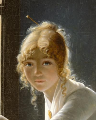 Young Woman Drawing (detail)