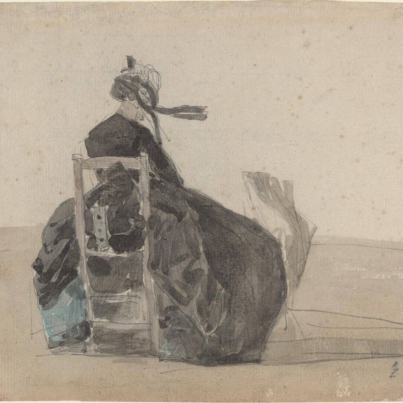 Seated Lady in Black, Trouville