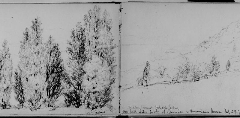 Hudson Towards Fishkill Landing, 1871 (from Sketchbook)
