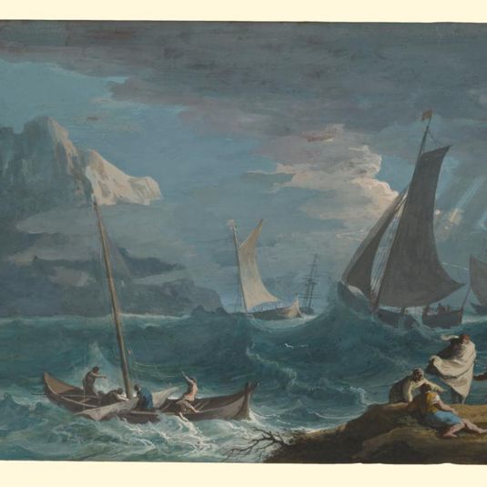 Fishing Boats in a Storm