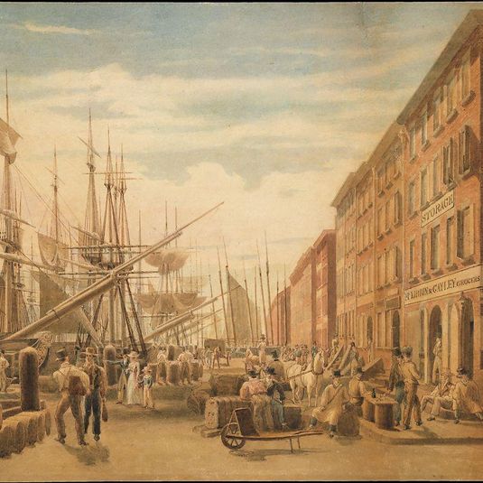 View of South Street, from Maiden Lane, New York City