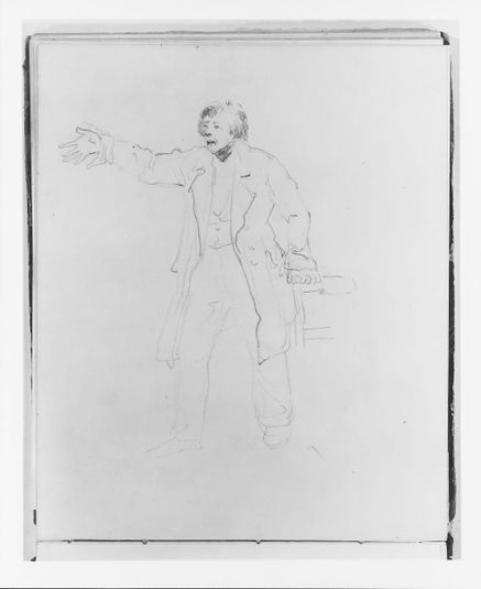Man Speaking in an Oratory Pose (from Sketchbook)