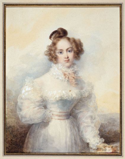 Portrait de Madame Eugène Isabey née Laure Lebreton en 1831.