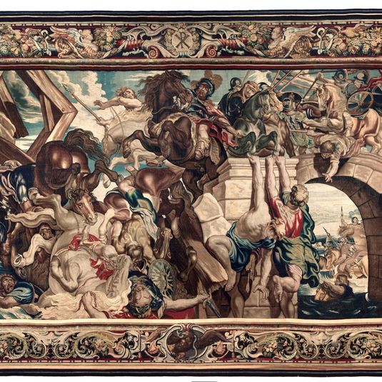 Tapestry showing the Triumph of Constantine over Maxentius at the Battle of the Milvian Bridge