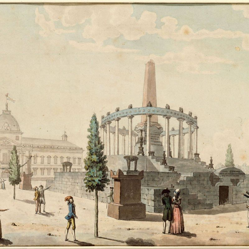 Le monument aux citoyens morts pour la patrie, sur le Champ-de-Mars, en 1793.