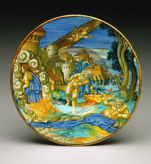 Plate with Arethusa Fleeing Alpheus