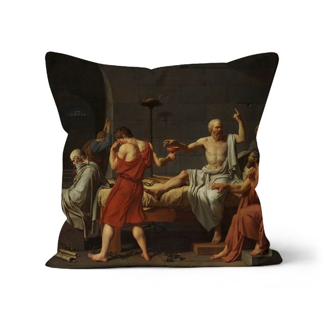The Death of Socrates, Jacques Louis David Cushion Smartify Essentials
