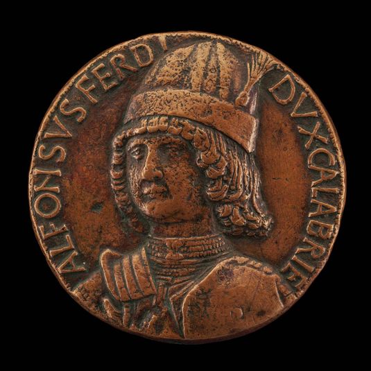 Alfonso II of Aragon, 1448-1495, Duke of Calabria 1458, afterwards King of Naples 1494-1495 [obverse]