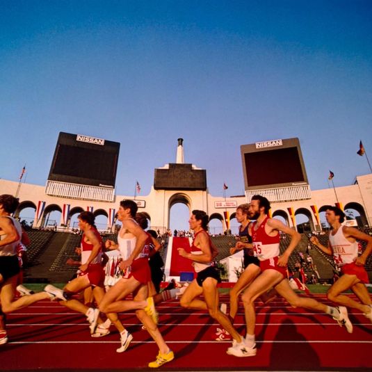 Distance Runners, Los Angeles, Coliseum, from the series Shooting for the Gold