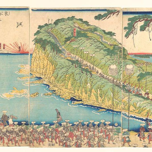Daimyo's Processions Passing along the Tōkaidō