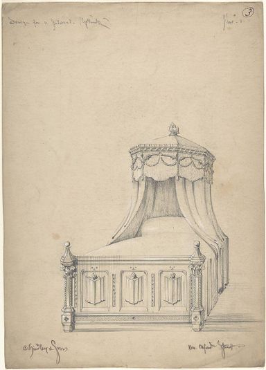 Design for a Gothic Bed