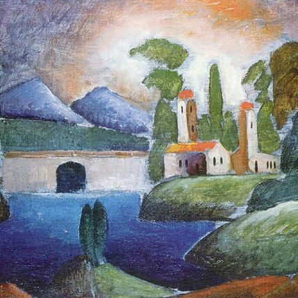 Landscape with towers