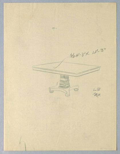 Design for a Square Dining Table on Bun Feet