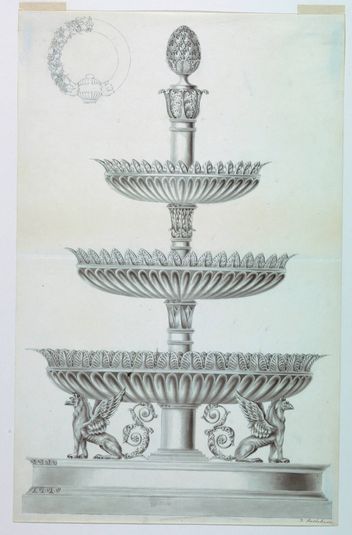 Design for a Three-Tiered Sweetmeat and Stand