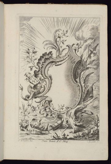 Cartouche with Dragon, Livre de Cartouches à divers usages (Book of Cartouches for Different Uses)