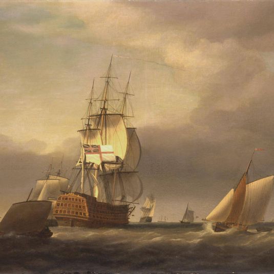 A Seascape with Men-of-War and Small Craft