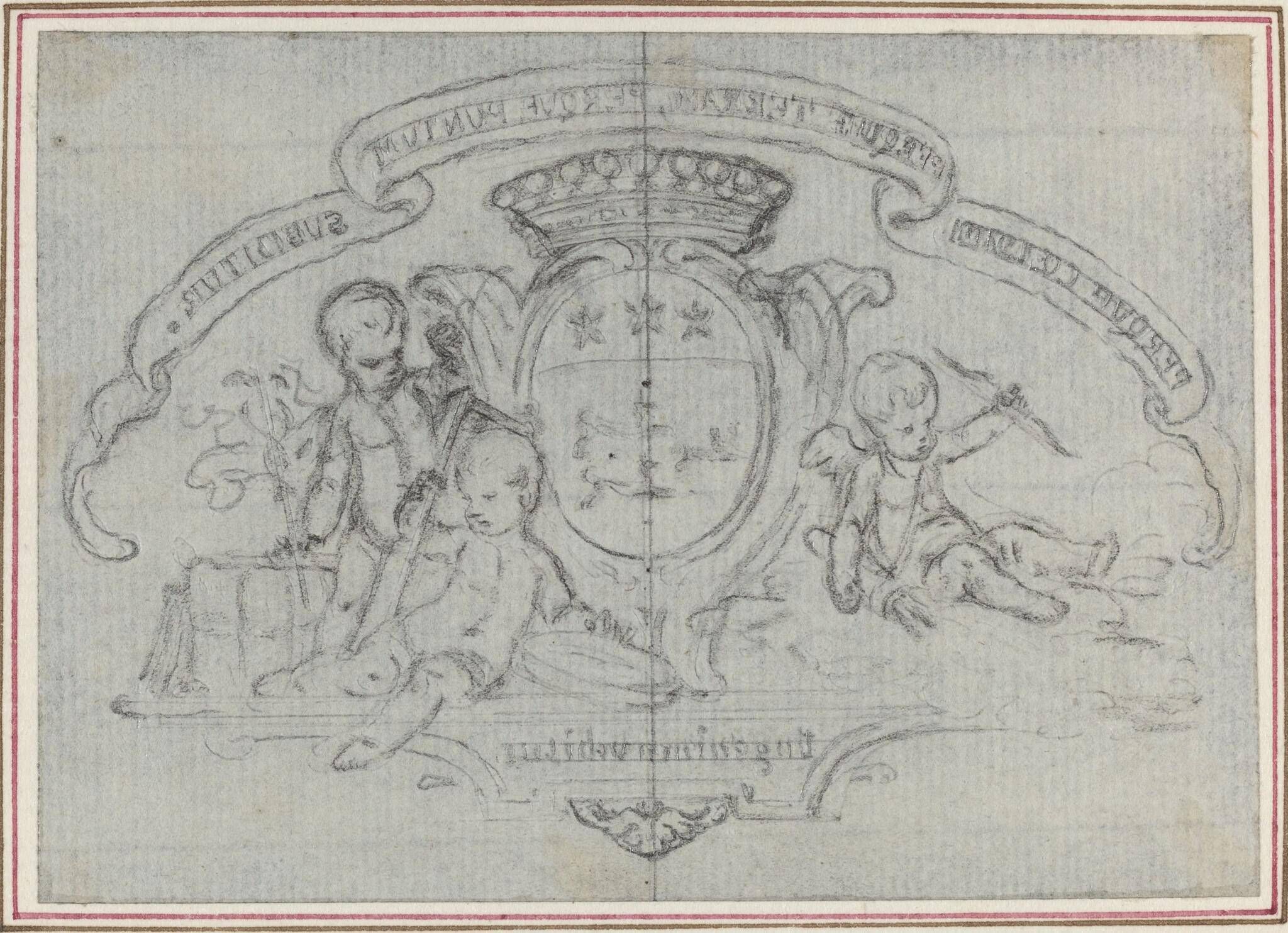 Coat of Arms with Three Putti