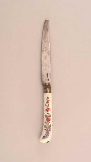 Knife with Floral Porcelain Handle