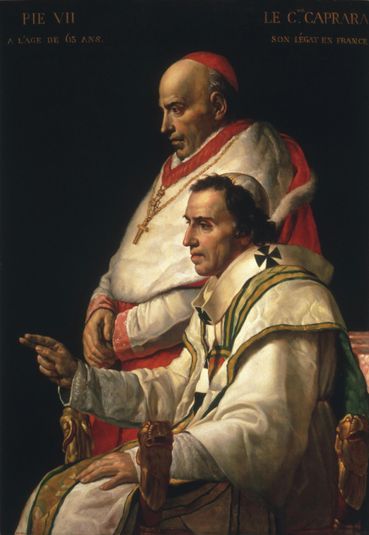 Portrait of Pope Pius VII and Cardinal Caprara