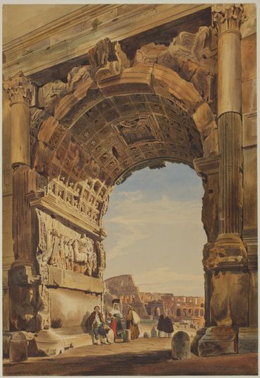 The Arch of Titus and the Coliseum, Rome