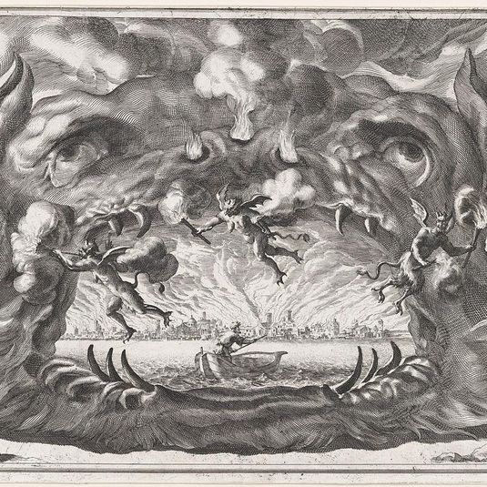 The hellmouth, set design from 'Il Pomo D'Oro'