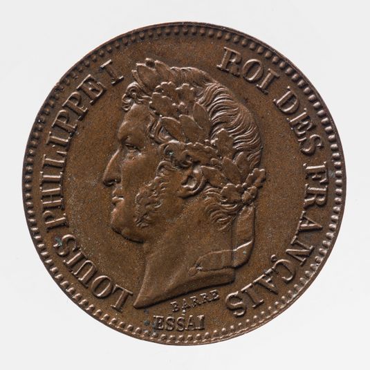 Essai pour la pièce de 2 centimes de Louis-Philippe, 1842