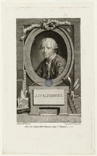 Portrait de J. d'Alembert d'après Catherine Lusurier
