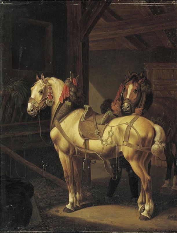 Two Carthorses in the Stable