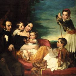 Alexander Constantine Ionides and Euterpe Ionides with their Children