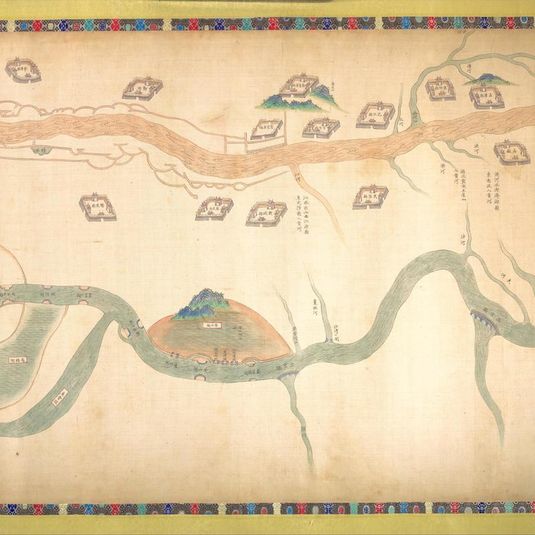 清 佚名 大運河地圖 (從北京至長江) 卷 Map of the Grand Canal from Beijing to the Yangzi River