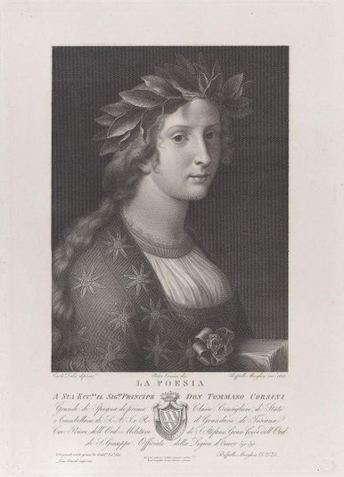 Poetry, a woman with a laurel crown