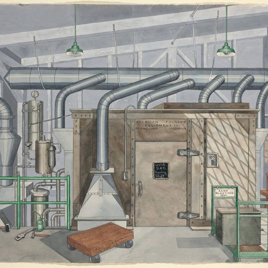 Exterior Sand Blasting Chamber, 1935