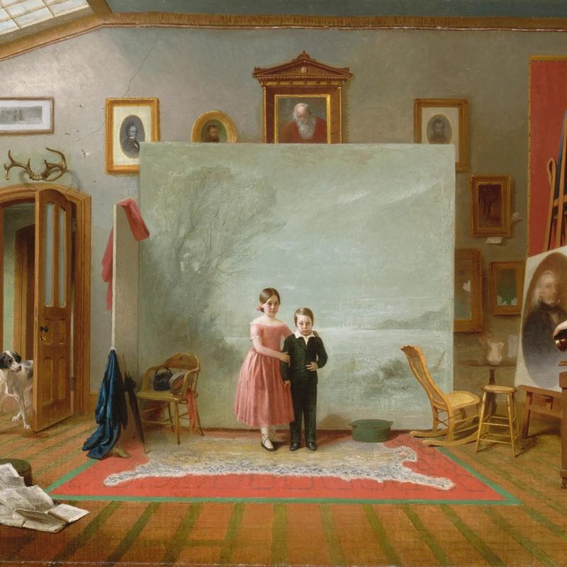 Interior with Portraits
