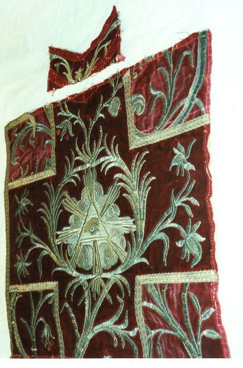 A: Fragments of a chasuble