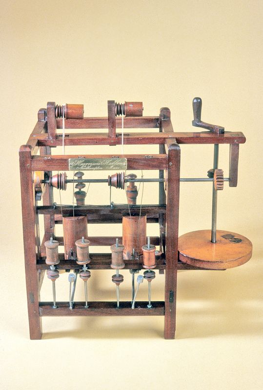 1838 Holland's Doubling and Twisting Silk Machine