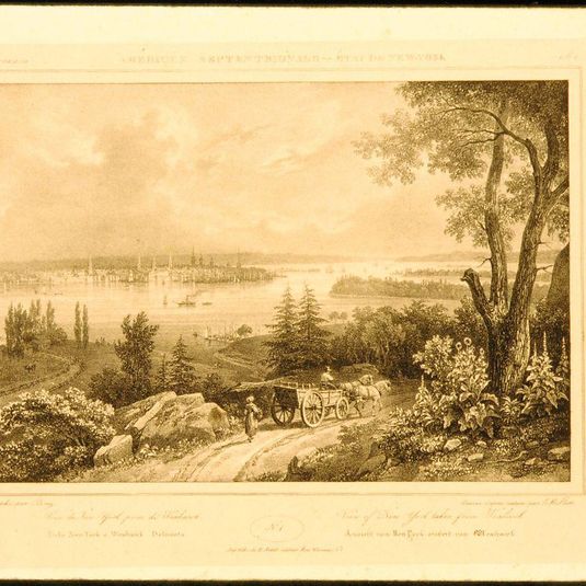 View of New York taken from Weehawken (Amérique Septentionale - État de New-York, plate 1)