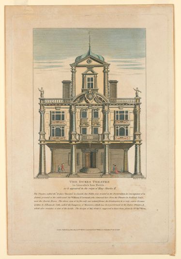 Exterior of the Duke's Theater, Dorset Gardens, London, After a 17th Century Book Illustration