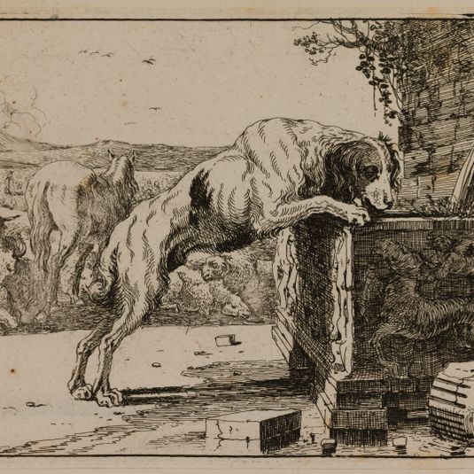 Le chien près de la fontaine (Bartsch 7)