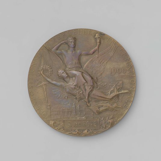 Prize Medal Awarded to Bart van Hove at the Exposition Universelle in Paris
