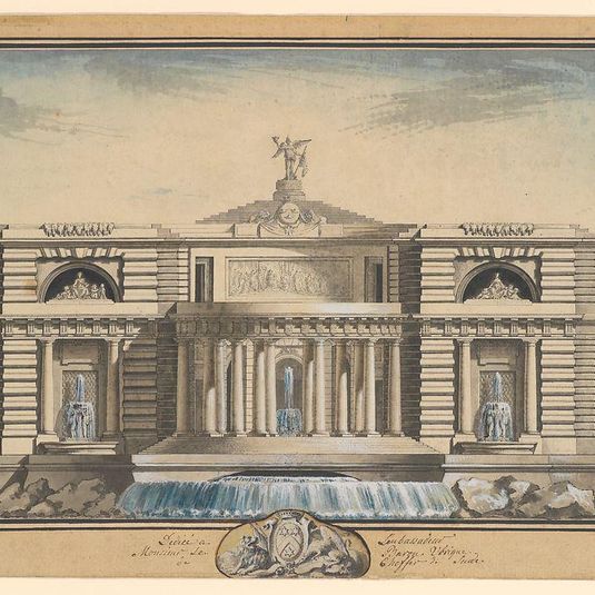 Design for a Neoclassical Building, Thought to be a School of Arts for the City of Stockholm