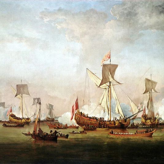 The Departure of William of Orange and Princess Mary for Holland, November 1677 (Custom Print) Royal Museums Greenwich