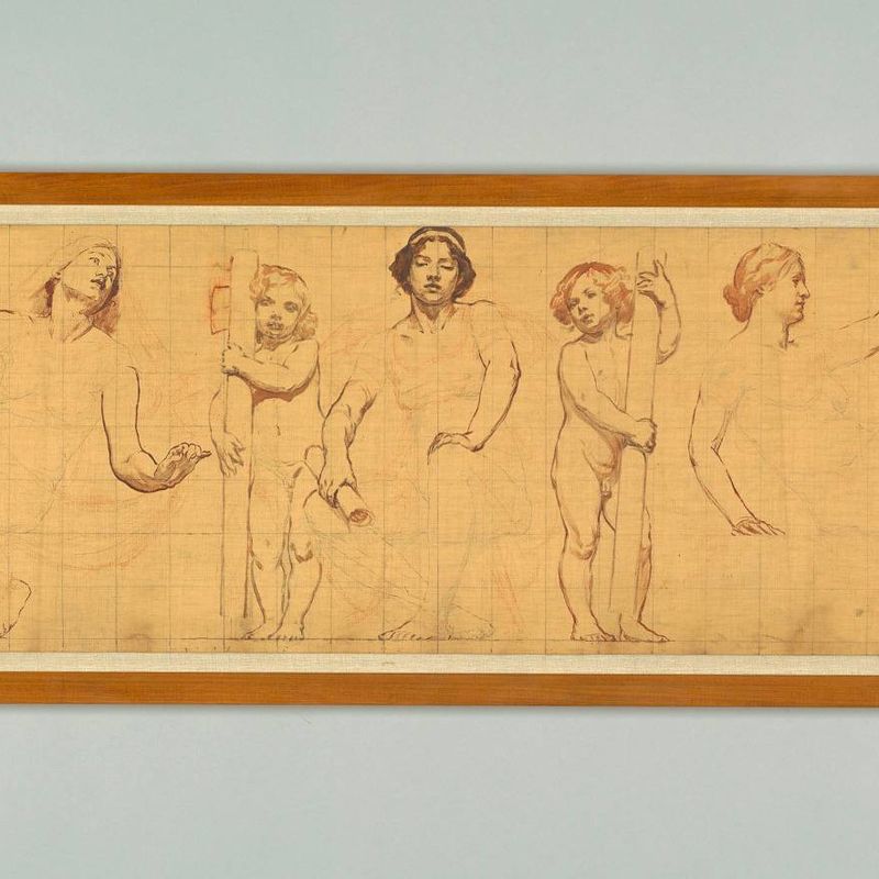 The Common Law, Study for Left Panel of "The Reign of Law," Frieze for Appellate Court, New York