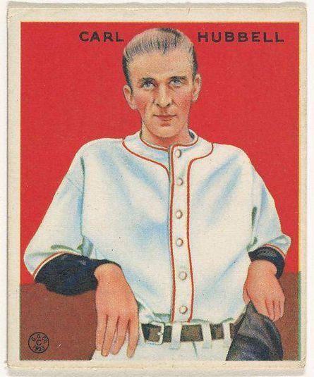 Carl Hubbell, New York Giants, from the Goudey Gum Company's Big League Chewing Gum series (R319)