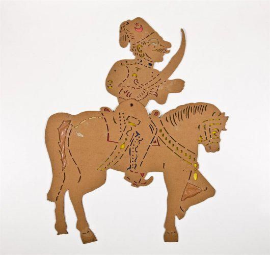 Turkish Horse Rider Shadow-Theatre Figure
